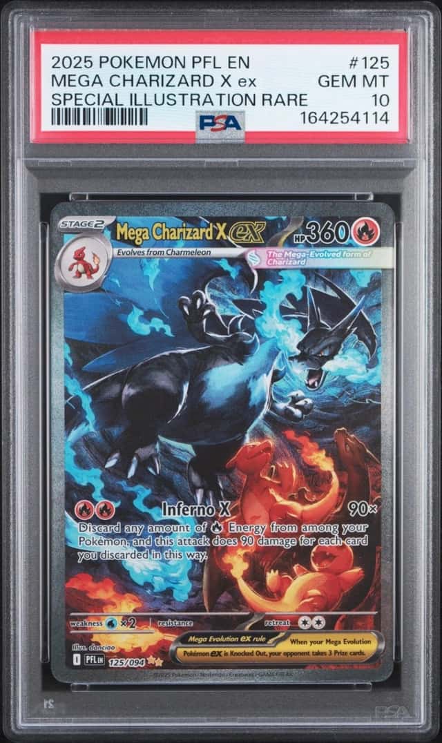 2025 POKEMON PHANTASMAL FLAMES SPECIAL ILLUSTRATION MEGA CHARIZARD X EX PSA 10