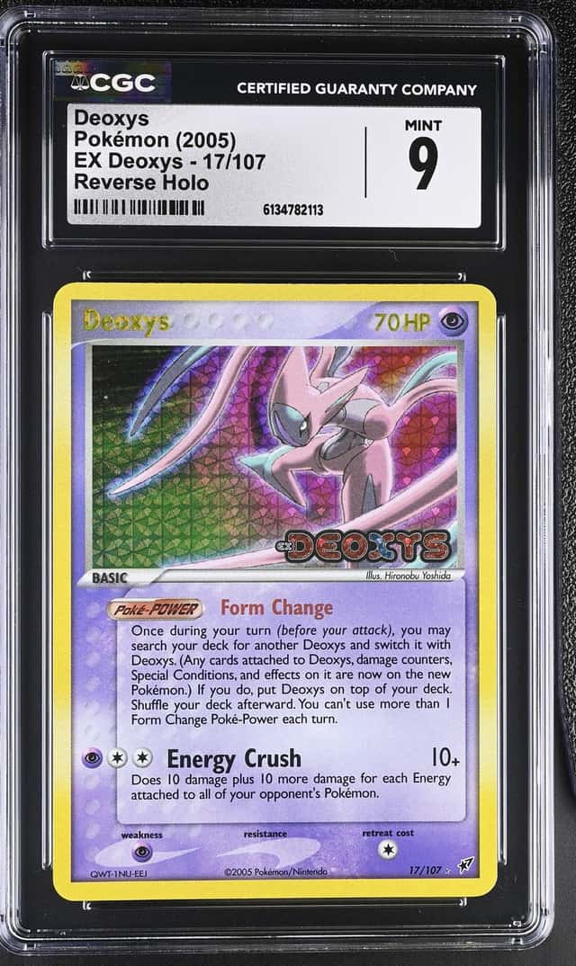 2005 Pokémon Deoxys Reverse Holo EX Deoxys 17/107 CGC 9