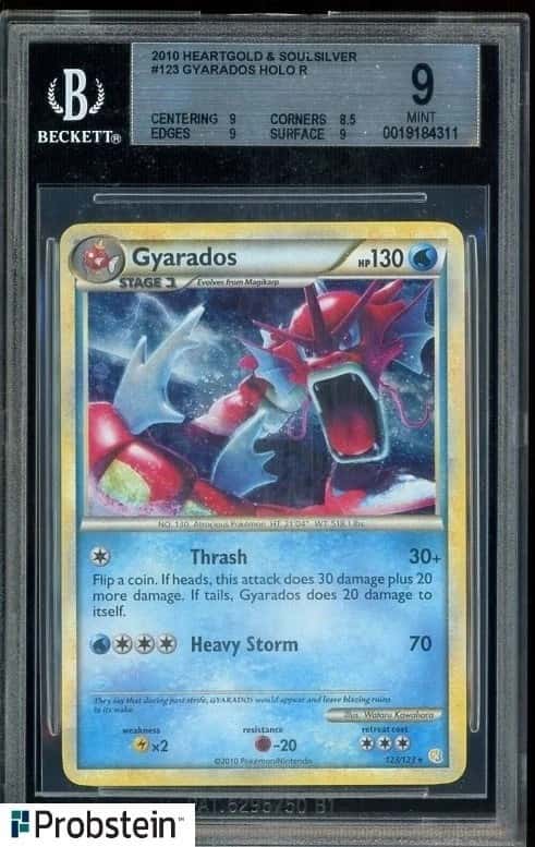 2010 Pokemon HeatGold & SoulSilver #123 Gyarados Holo BGS 9 MINT