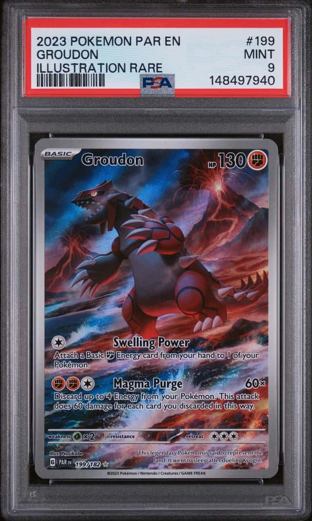 2023 Pokemon PAR EN Illustration Rare #199 Groudon PSA 9 MINT