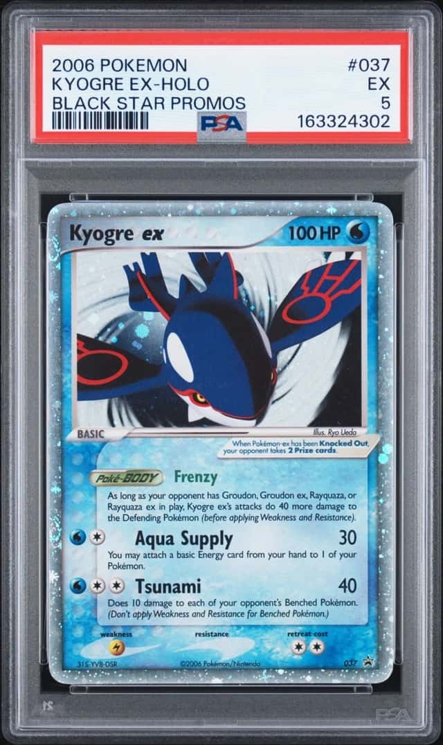 2006 POKEMON BLACK STAR PROMOS #037 KYOGRE EX-HOLO PSA 5