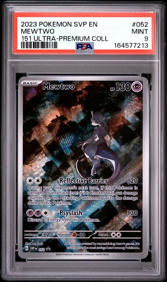 2023 POKEMON SVP 151 ULTRA-PREMIUM COLLECTION #052 MEWTWO PSA 9