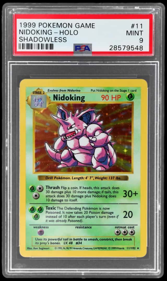 1999 Pokemon Game Holo Shadowless Nidoking #11