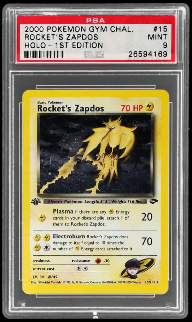 2000 Pokemon Gym Challenge 1st Edition Holo Rocket's Zapdos #15