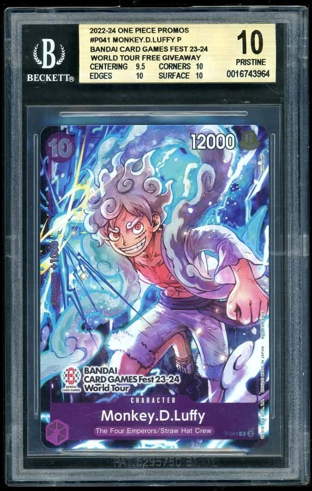 2022-24 One Piece Monkey.D.Luffy P BCF 23-24 WT Free Giveaway Promos BGS 10