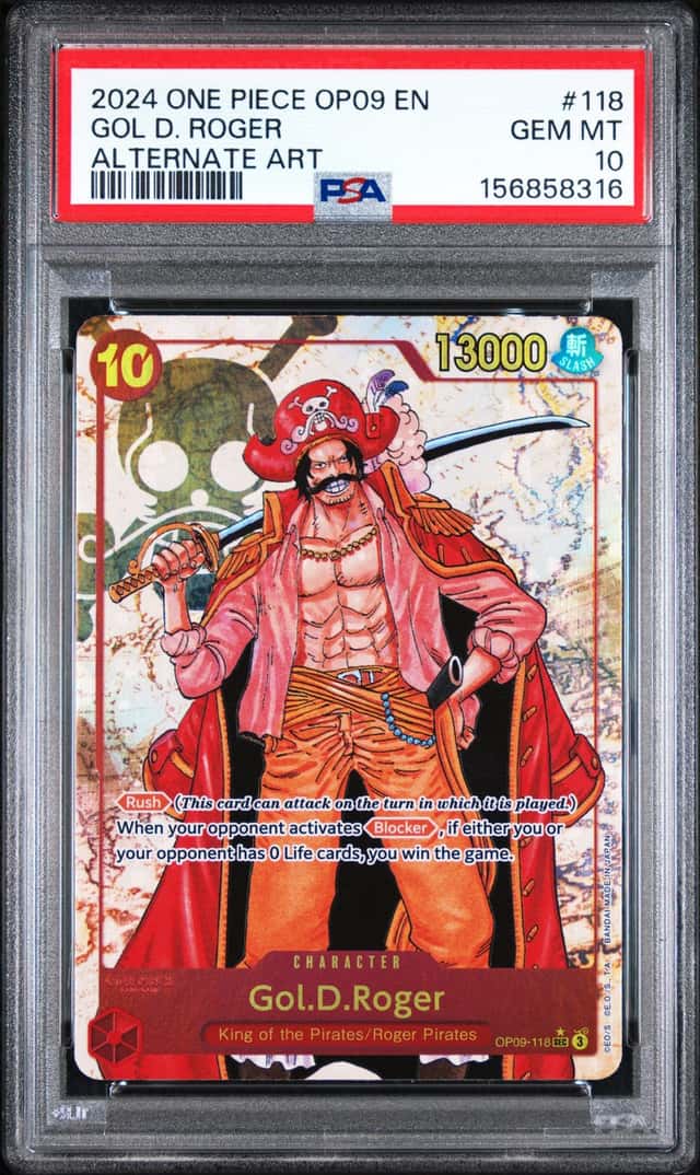 One Piece Gol D Roger Alternate Art OP09-118 PSA 10 Gem Mint