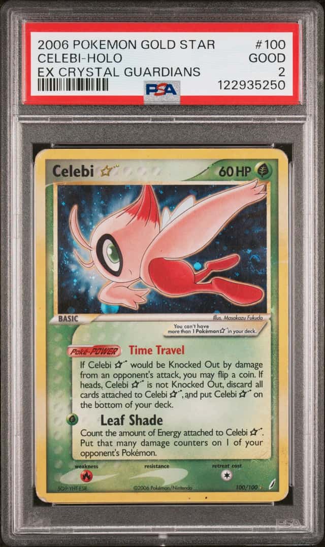 2006 Pokemon Ex Crystal Guardians Holo Celebi #100
