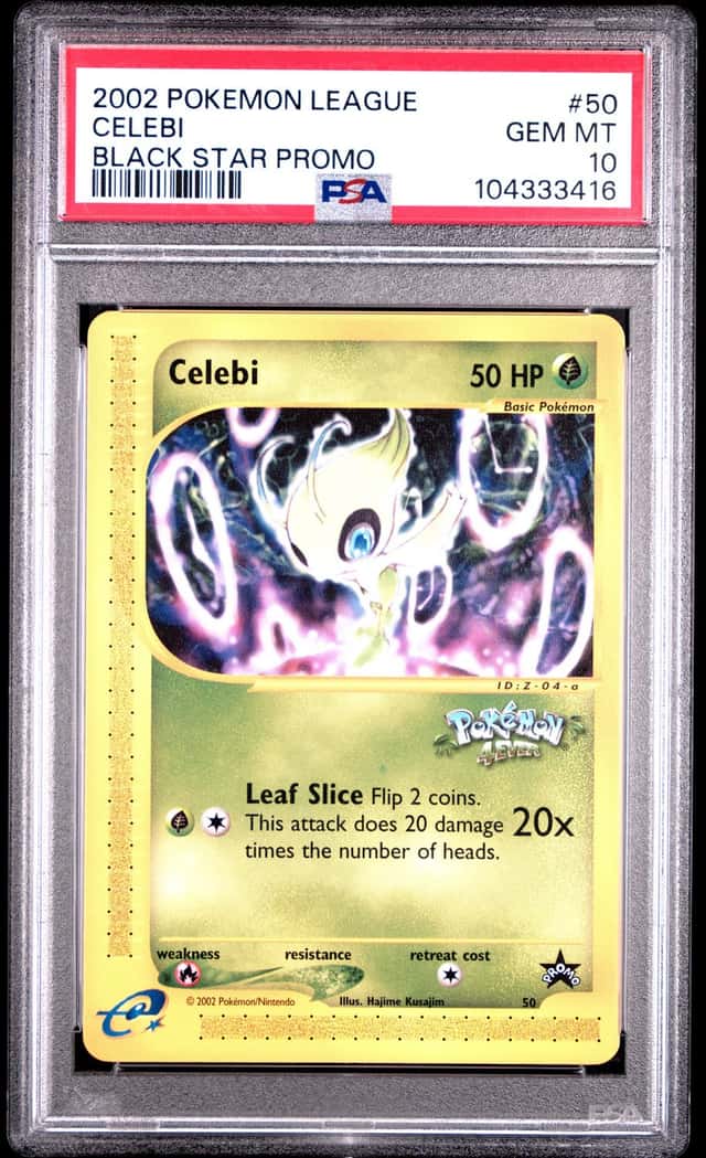 2002 POKEMON LEAGUE PROMO BLACK STAR #50 CELEBI PSA 10