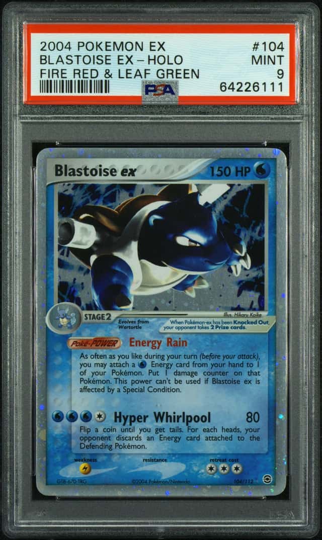2004 Pokemon BLASTOISE EX #104/112 FireRed & LeafGreen Cosmos Holo Rare JP PSA 9
