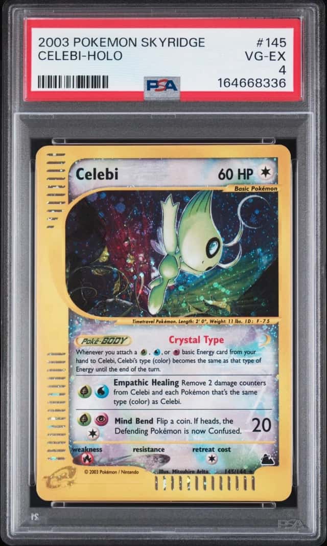 2003 POKEMON SKYRIDGE #145 CELEBI-HOLO PSA 4