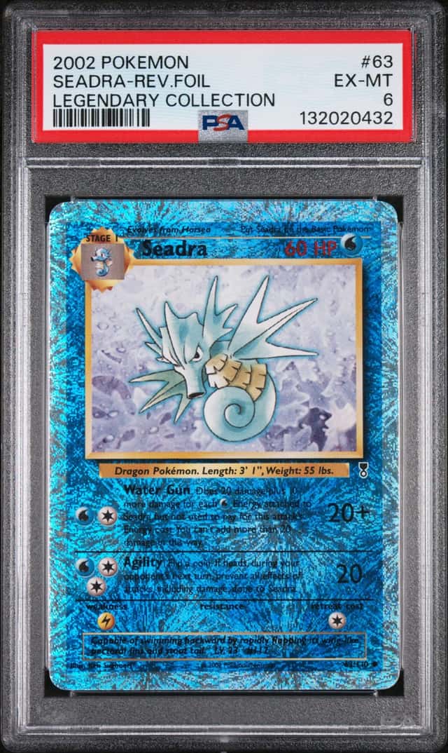 2002 Pokemon Legendary Collection Seadra Reverse Holo 63/110 PSA 6 English