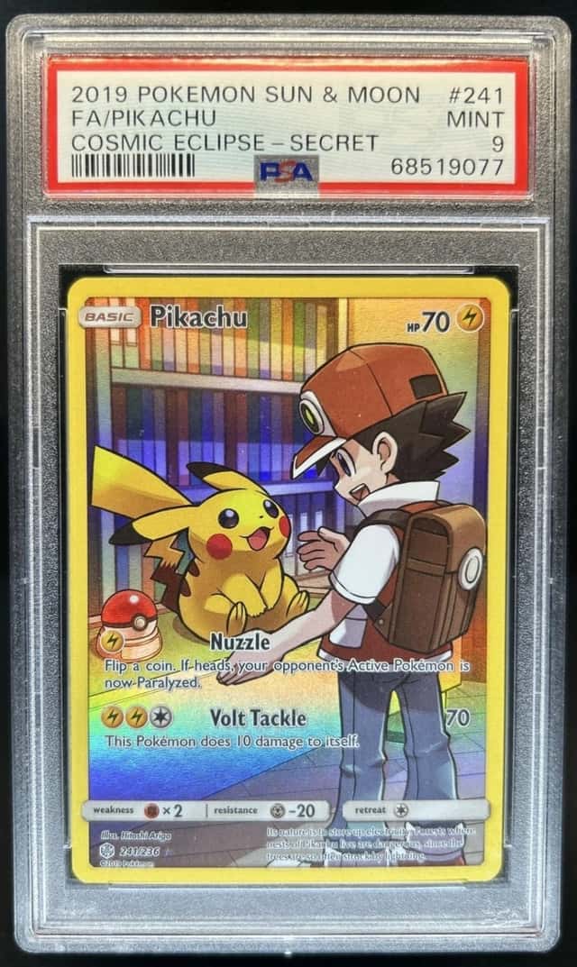 2019 Pokemon Sun & Moon Cosmic Eclipse Pikachu #241/236 PSA 9