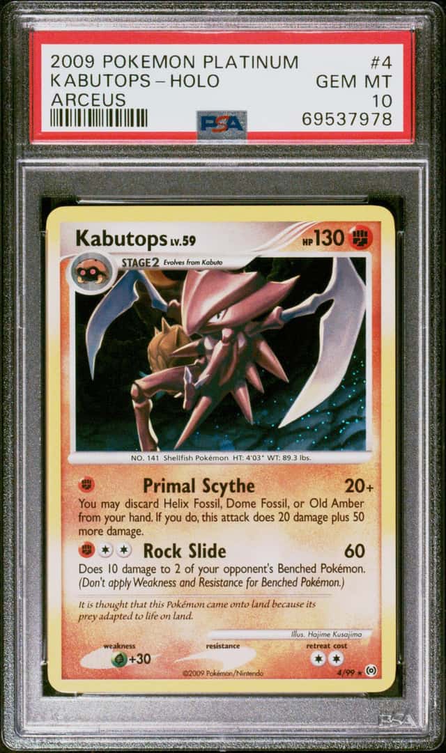 2009 Pokemon Platinum Arceus Holo Kabutops #4 PSA 10 GEM MINT