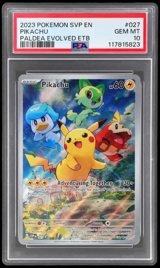 2023 Pokemon Scarlet and Violet Paldea Evolved Elite Trainer Box Pikachu #027