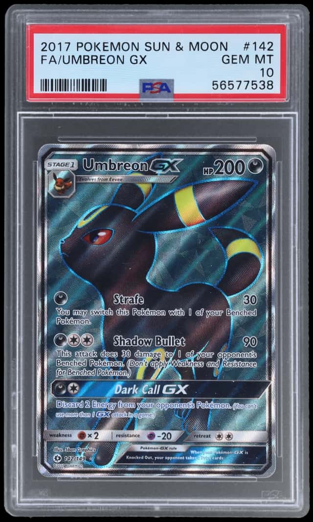 2017 Pokemon Sun and Moon Umbreon Gx #142