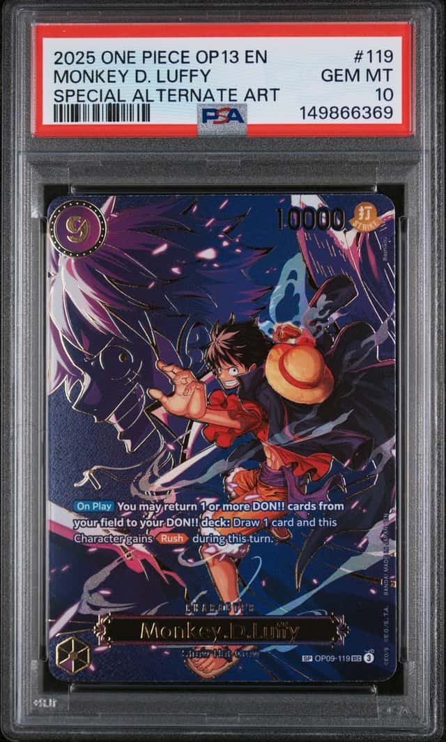 2025 One Piece Carrying On His Will Special Alternate Art Monkey D. Luffy #OP09-119