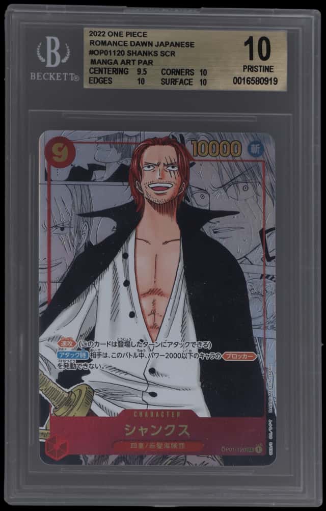 2022 One Piece Romance Dawn Japanese Manga Alternate Art Shanks #OP01-120