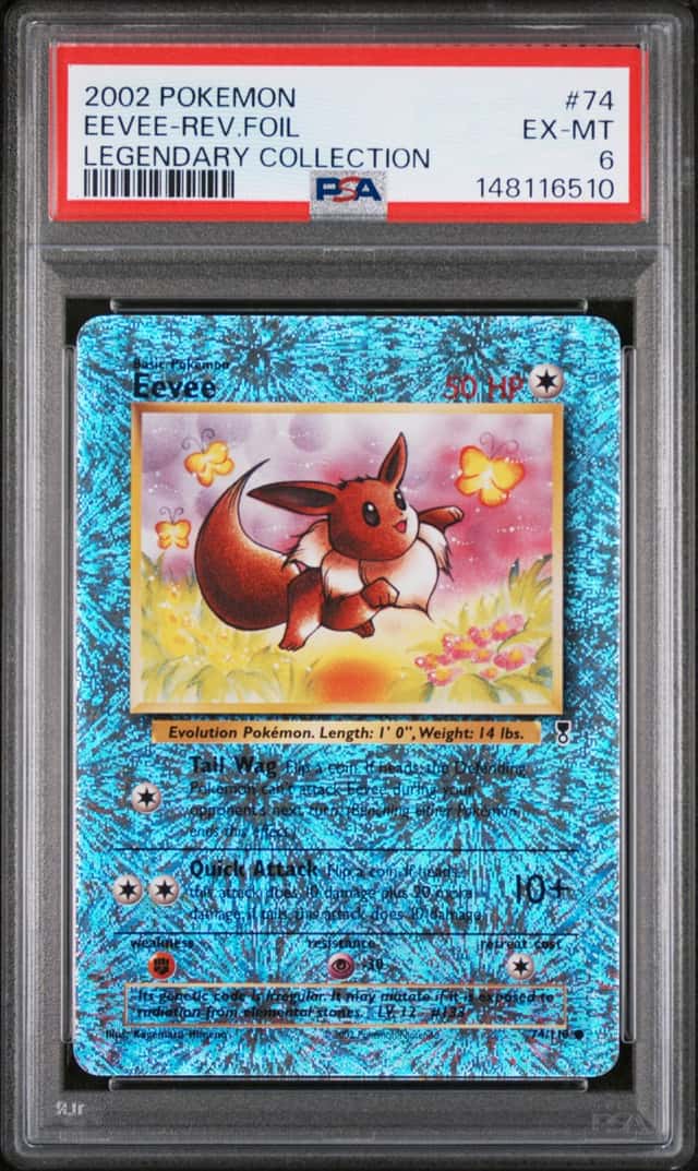 148116510 Eevee 2002 Pokemon Legendary #74 Reverse Holo PSA 6