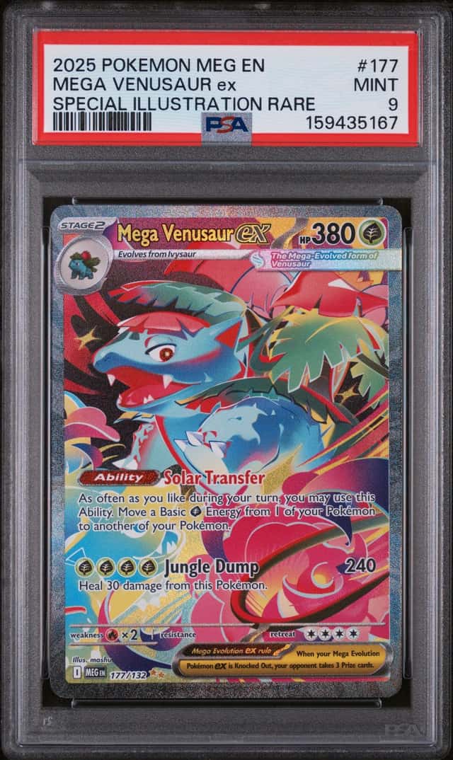 2025 POKÉMON MEGA EVOLUTION SPECIAL  MEGA VENUSAUR EX PSA 9 MINT
