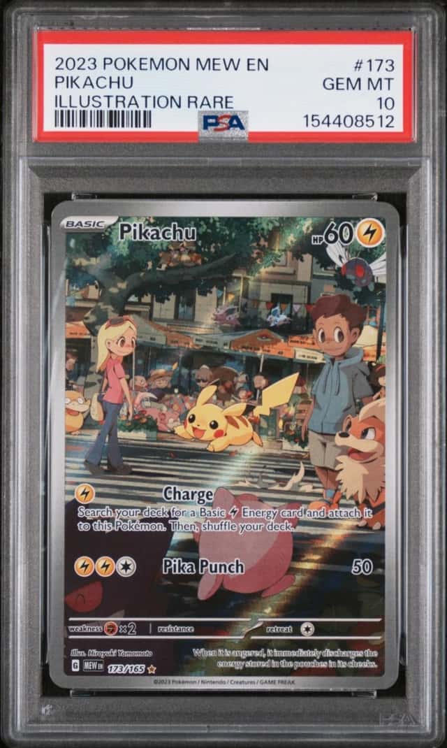 2023 POKEMON MEW EN-151 ILLUSTRATION RARE #173 PIKACHU PSA 10