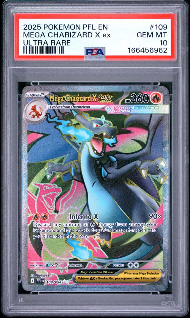 Pokemon Mega Charizard X Ex Phantasmal Flames Ultra Rare #109 PSA 10 Gem Mint