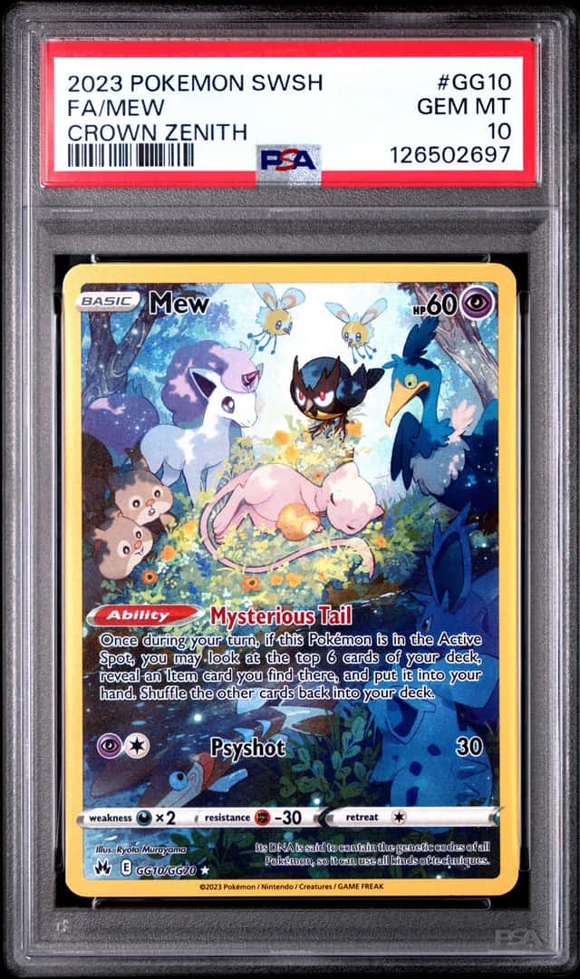 2023 Pokemon SWSH Crown Zenith Mew Galarian Gallery #GG10/GG70 PSA 10 GEM MINT