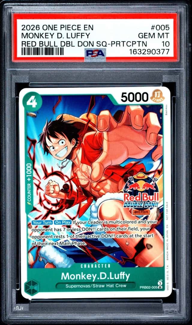 2026 ONE PIECE PROMOS STORE QUALIFIER-PARTICIPATION #005 MONKEY D. LUFFY PSA 10