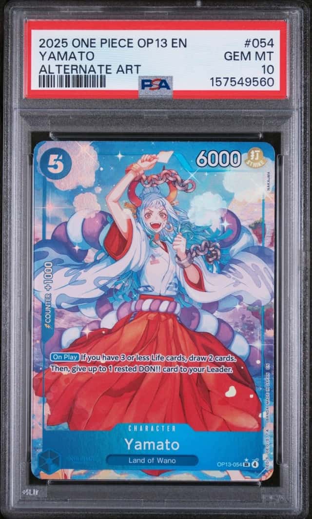 2025 ONE PIECE OP13-CARRYING ON HIS WILL ALTERNATE ART #054 YAMATO PSA 10