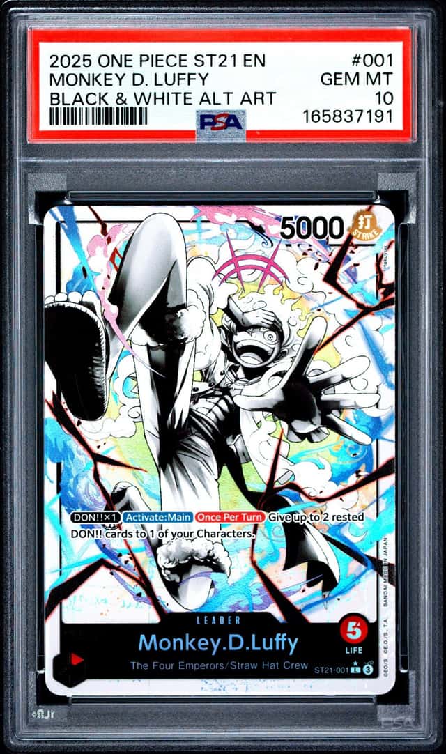 2025 ONE PIECE STARTER DECK ST21-EX GEAR 5 #001 MONKEY D. LUFFY PSA 10