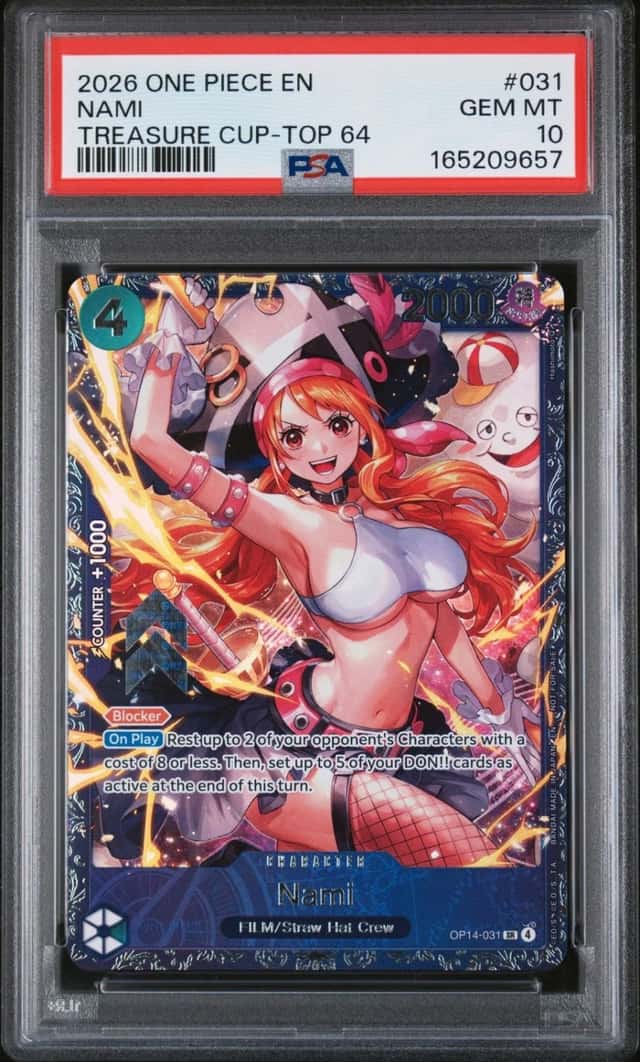 2026 ONE PIECE PROMOS TREASURE CUP-TOP 64 #031 NAMI PSA 10