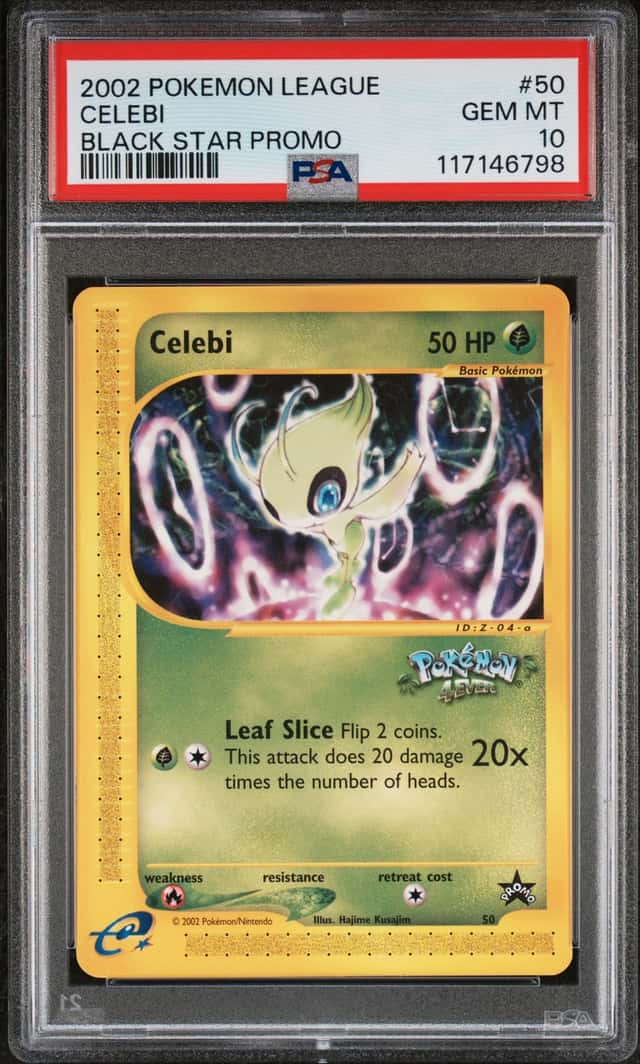 Pokemon 2002 Celebi 50 4Ever Pokemon League Black Star Promo GEM MINT PSA 10