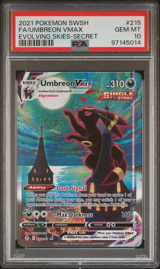 Pokemon 2021 Umbreon VMAX 215/203 Alt Art SR Evolving Skies GEM MINT PSA 10