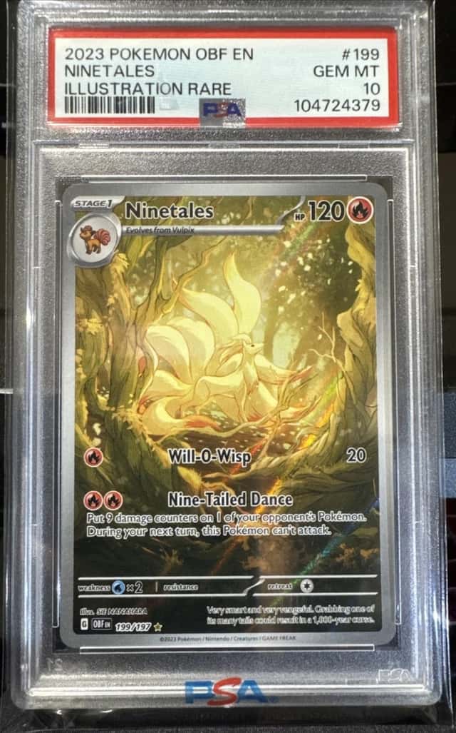 Ninetales IR #199 Pokemon Obsidian Flames PSA 10