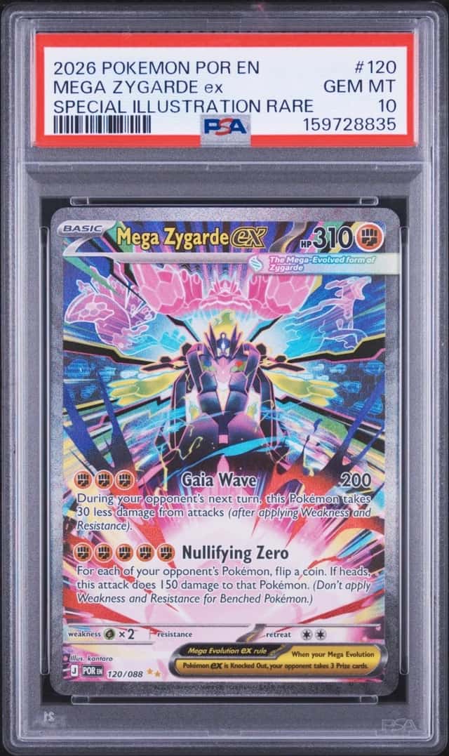 2026 POKEMON PERFECT ORDER SPECIAL ILLUSTRATION RARE MEGA ZYGARDE EX PSA 10