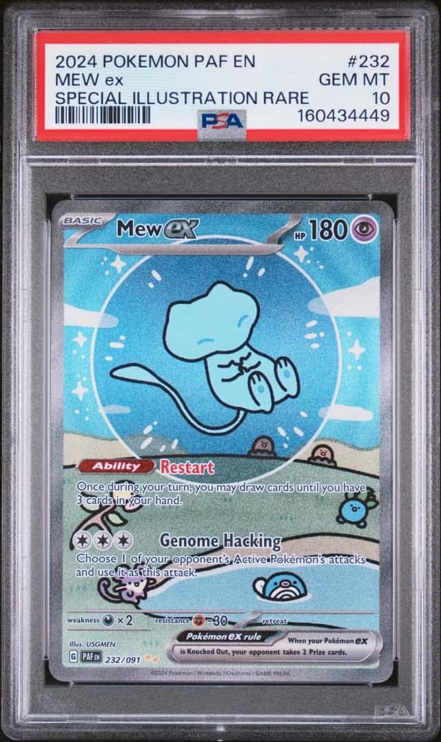 2024 POKEMON PAF EN-PALDEAN FATES SPECIAL ILLUSTRATION RARE #232 MEW EX PSA 10