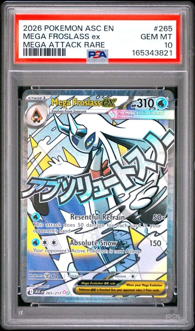 PSA GEM MT 10 - 2026 POKEMON ASC EN-ASCENDED HEROES 265 MEGA FROSLASS ex