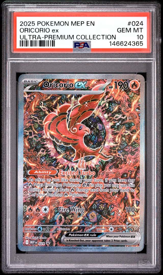 2025 POKEMON MEP EN-ME UPC BLACK STAR PROMO #024 ORICORIO ex PSA 10