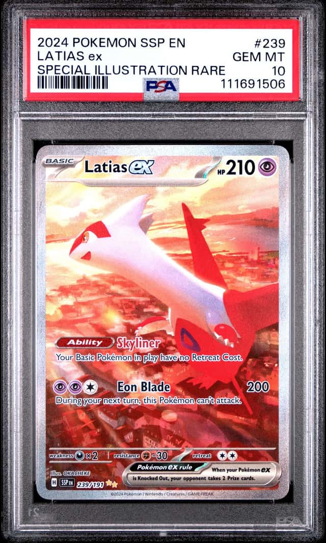 2024 Pokemon SSP EN Special Illustration Rare #239 Latias ex PSA 10 GEM MINT
