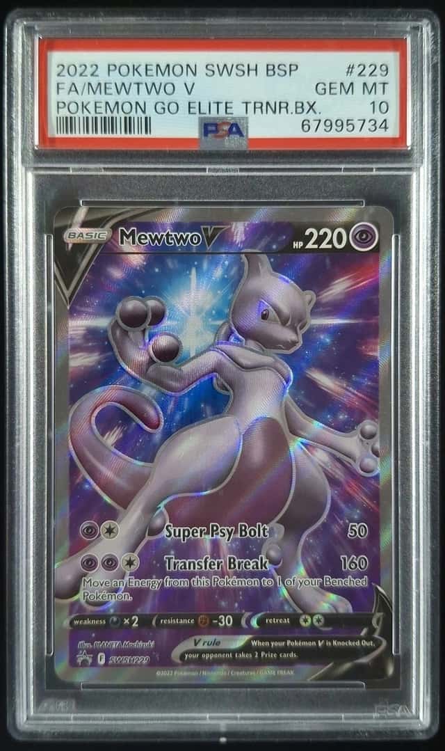 2022 Pokemon MEWTWO V #SWSH229 SWSH Black Star Promos Holo ENG PSA 10