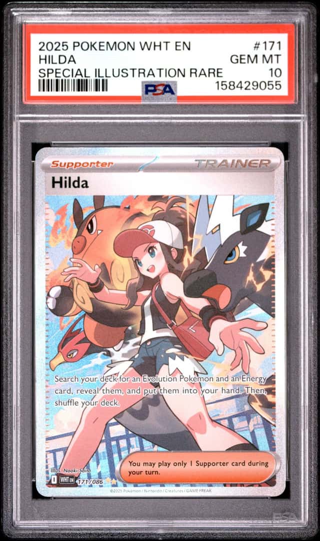 2025 Pokemon White Flare Hilda Special Illustration Rare #171/086 PSA 10
