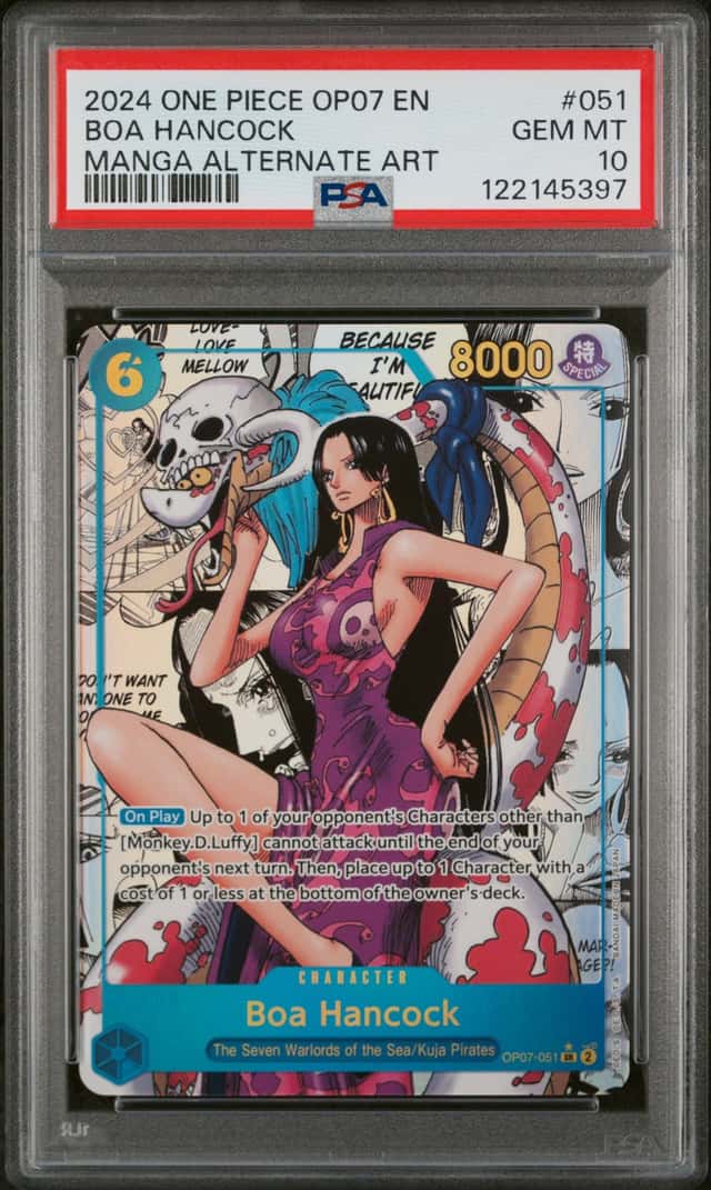 2024 One Piece OP07 EN Manga Alternate Art #051 Boa Hancock PSA 10 GEM MINT