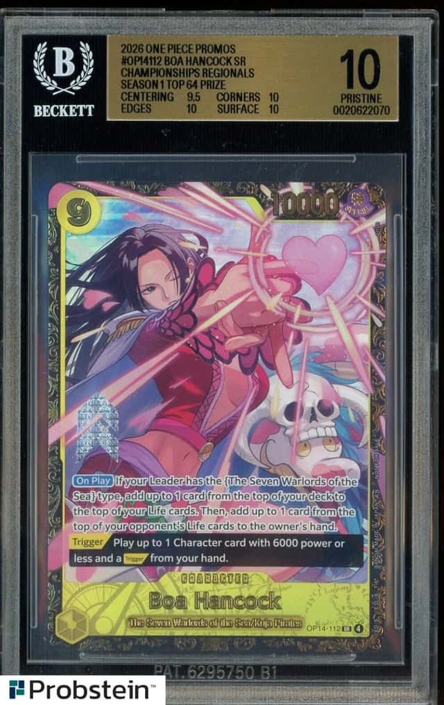 One Piece TCG Boa Hancock Top 64 Regionals OP14-112 BGS 10