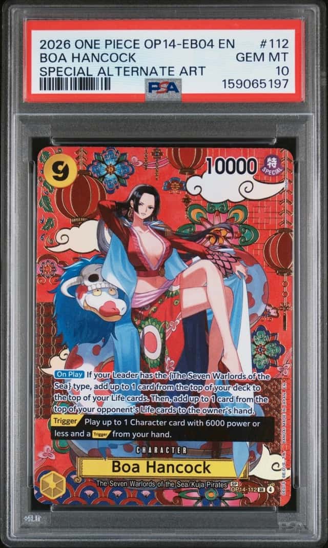 2026 ONE PIECE OP14-EB04-THE AZURE SEA'S SEVEN #112 BOA HANCOCK PSA 10