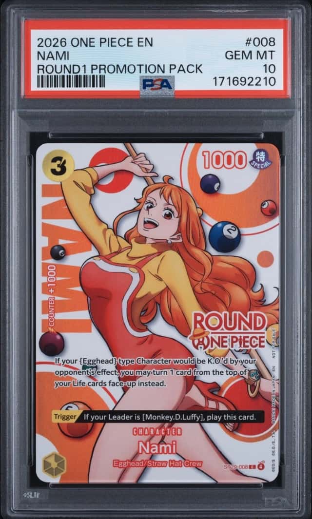 2026 ONE PIECE ROUND1 PROMOTION PACK #008 NAMI PSA 10