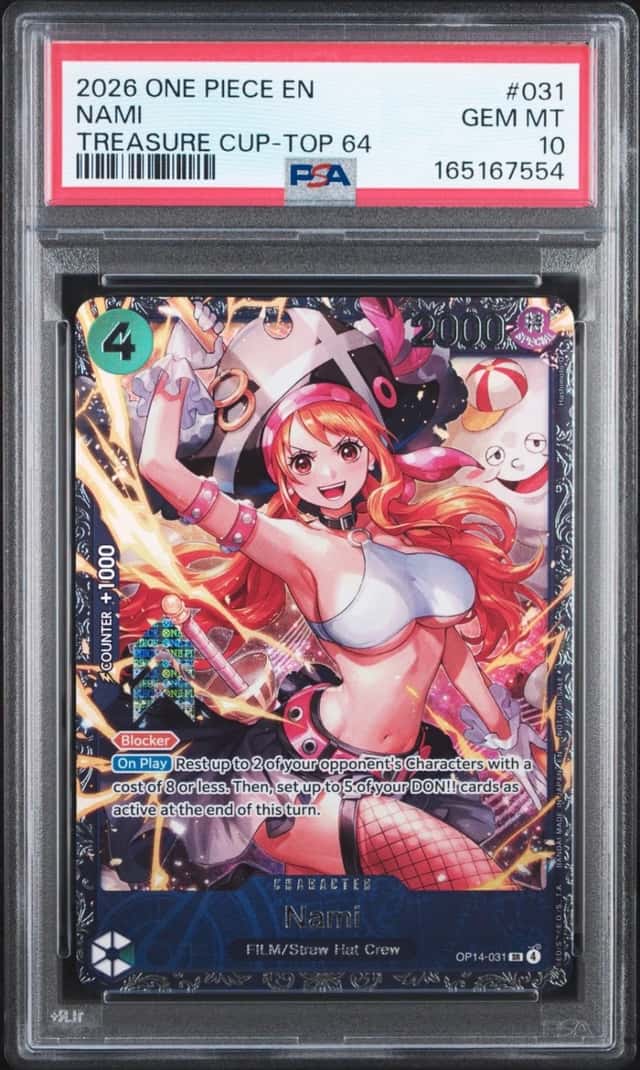 2026 ONE PIECE PROMOS TREASURE CUP-TOP 64 #031 NAMI PSA 10