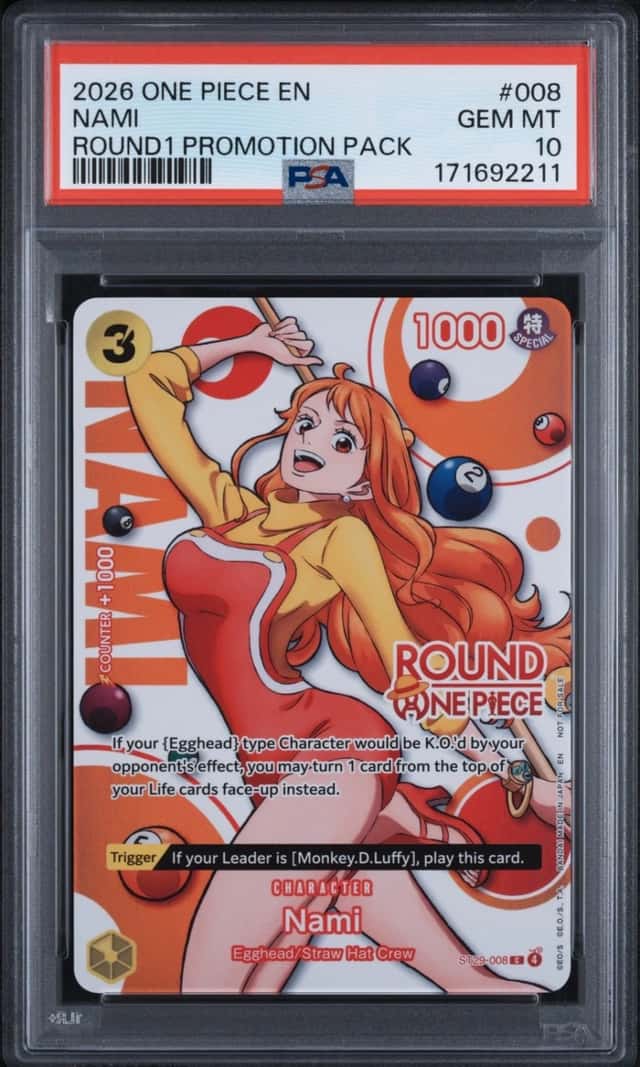 2026 ONE PIECE ROUND1 PROMOTION PACK #008 NAMI PSA 10