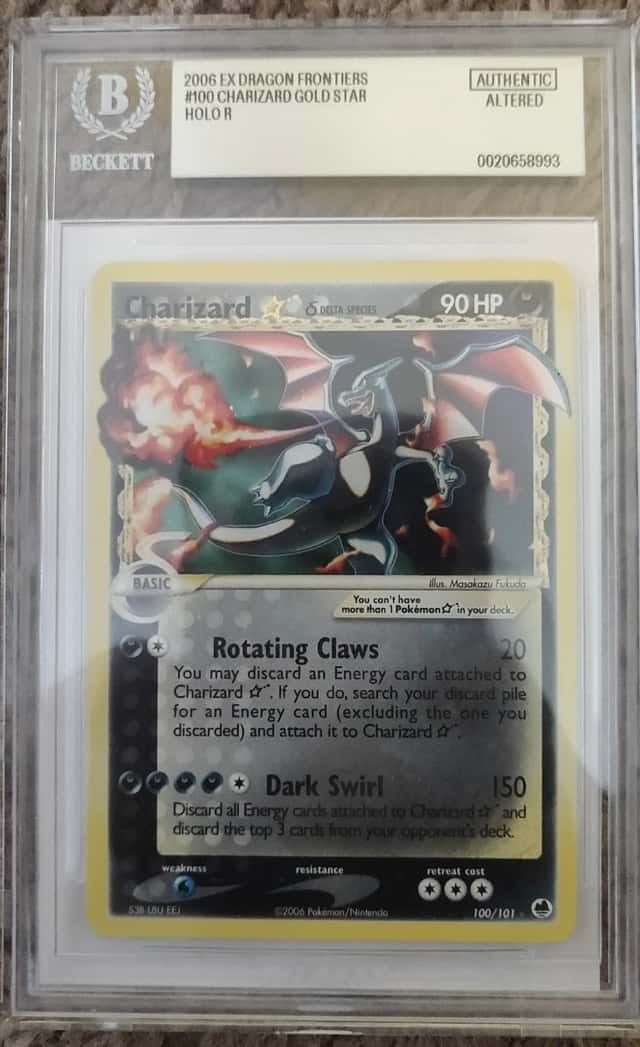 Charizard Gold Star Delta Species 100/101 EX Dragon Frontiers Holo