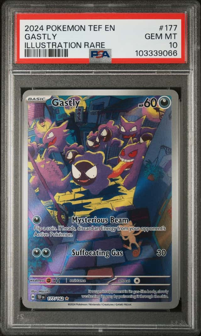 2024 POKEMON TEMPORAL FORCES #177/162 GASTLY PSA 10