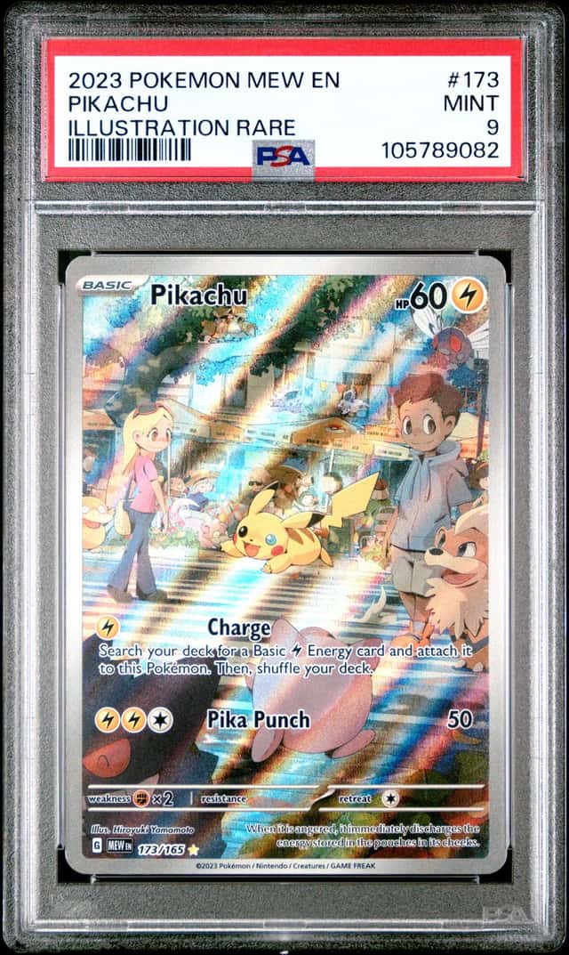 2023 POKEMON SV 151 #173/165 PIKACHU ILLUSTRATION RARE PSA 9
