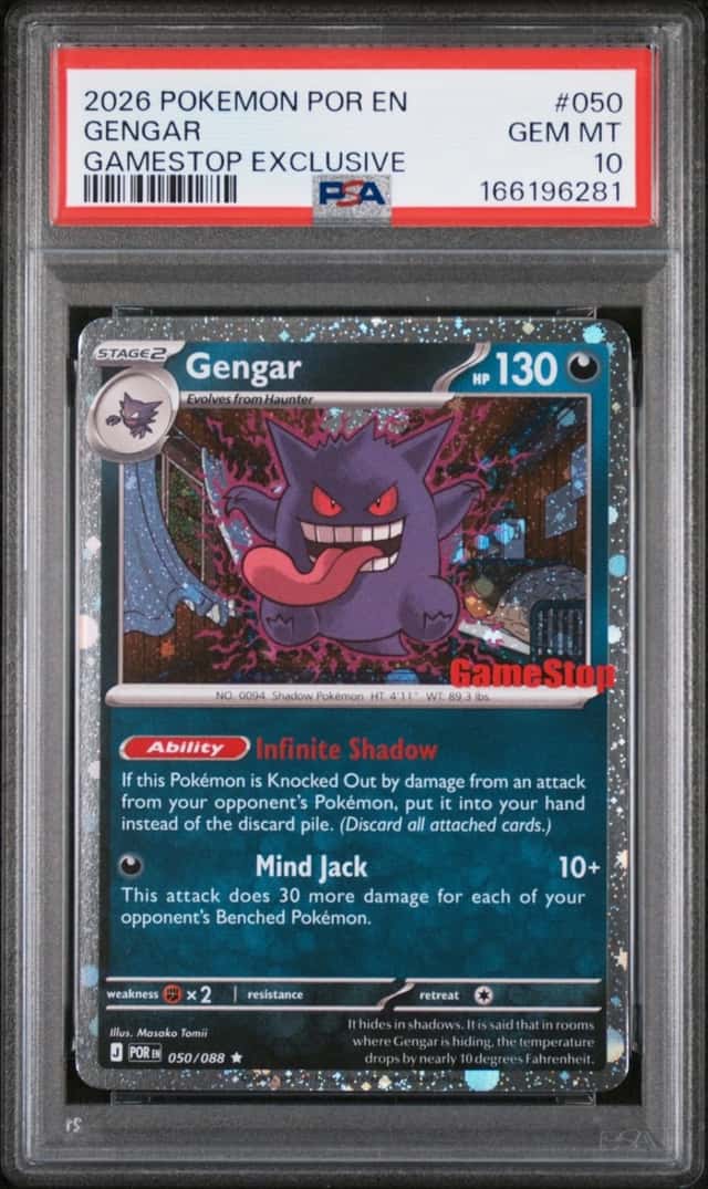 2026 POKEMON POR EN-PERFECT ORDER GAMESTOP EXCLUSIVE #050 GENGAR PSA 10